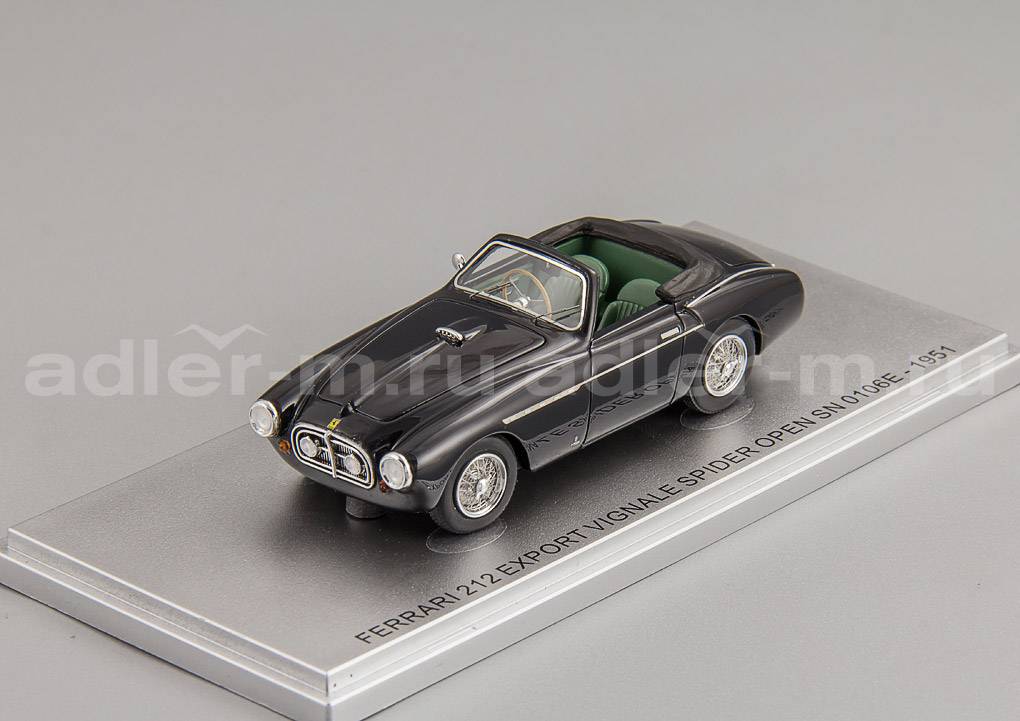 KESS SCALE MODELS 1:43 Ferrari 212 Export Vignale ch.0106e Cabriolet open - 1951 (black) KE43056051