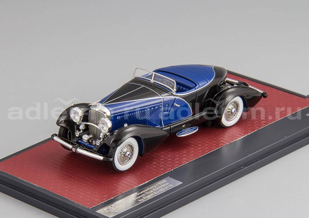 MATRIX 1:43 Duesenberg J SWB French True Speedster by Figoni #J-465-2509 - 1931 (black/blue) MX50406-032