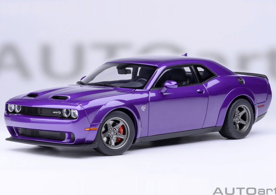 AUTOART 1:18 Dodge Challenger SRT Super Stock - 2023 (plum crazy, purple) 71768