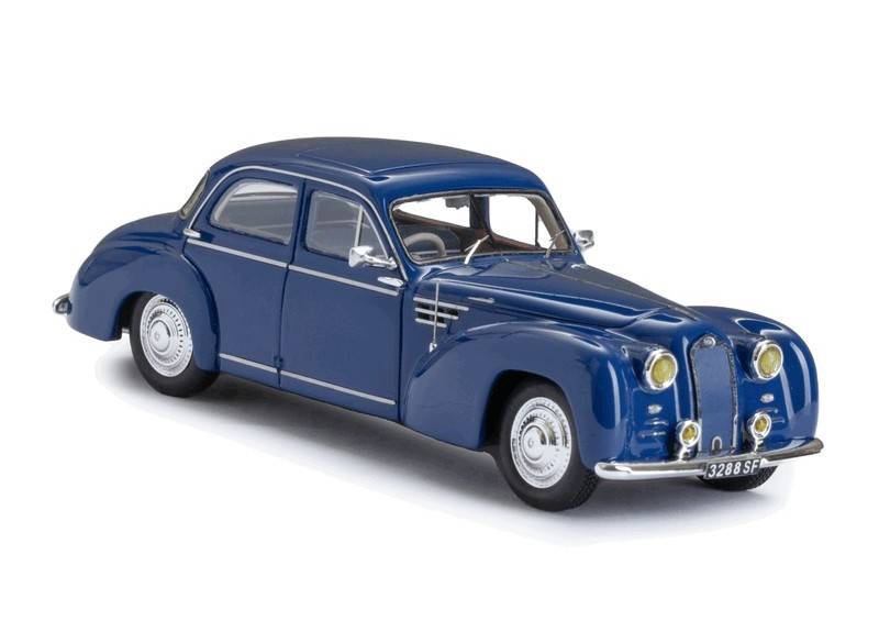 ESVAL MODELS 1:43 Delage D6-3L sedan by Autobineau (closed roof) - 1948-54 (blue) EMEU43029A