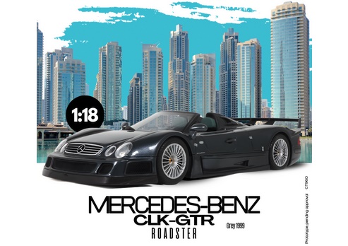 GT SPIRIT 1:18 Mercedes-Benz CLK-GTR Roadster - 1999 (grey) GT960