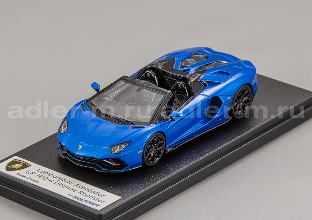 LOOKSMART 1:43 Lamborghini Aventador Ultimae Roadster (Blu Tawaret) LS532A