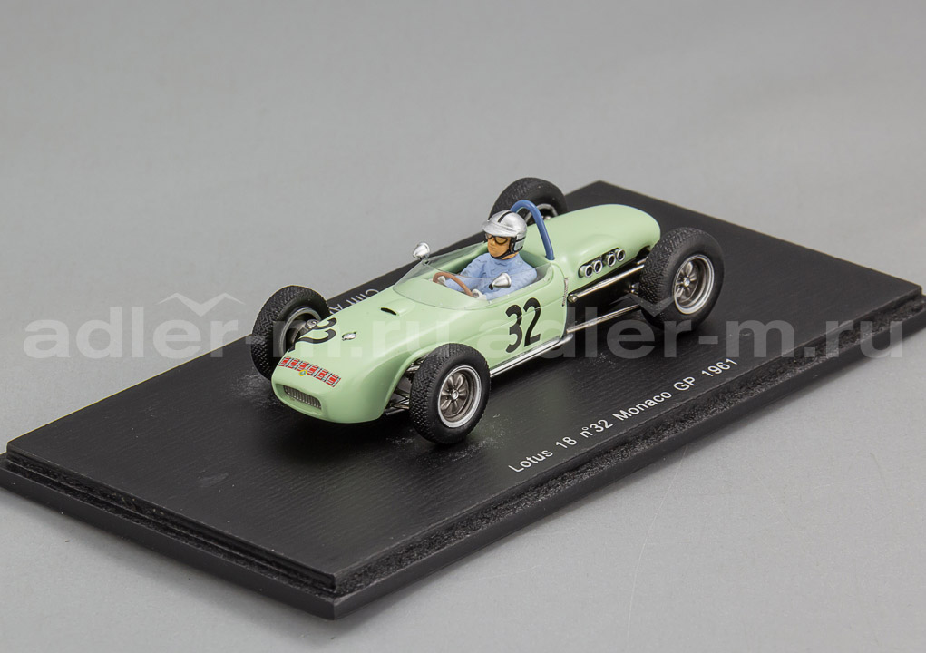 SPARK 1:43 Lotus 18 #32 Monaco GP 1961 Cliff Allison S1827