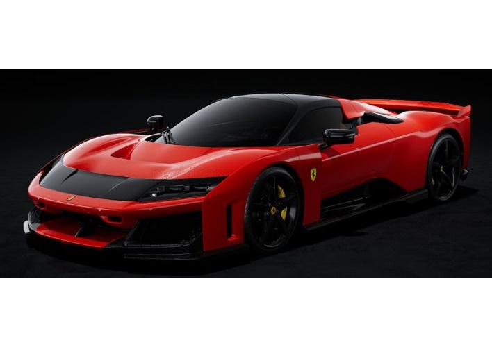 BBURAGO 1:18 Ferrari F80 - 2024 (rosso corsa w/ black wheels) BU18-16918