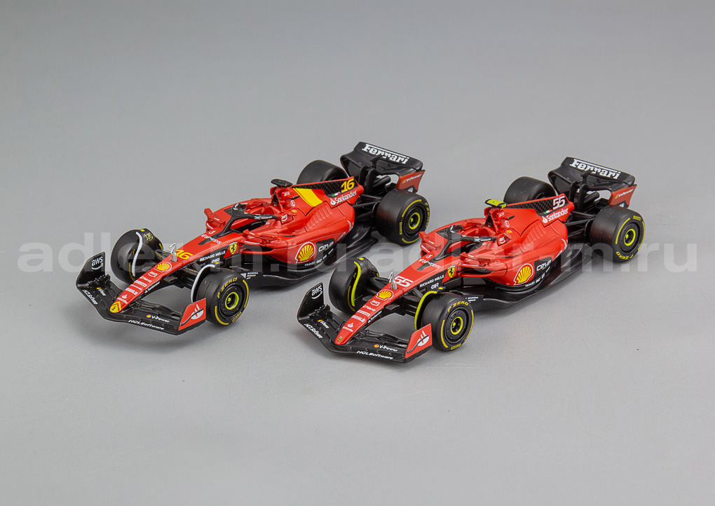 BBURAGO 1:43 Ferrari Set F1 - 2 models SF-23 Team Scuderia Ferrari #16 + #55 2023 BU18-36839-SET