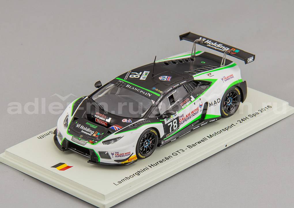 SPARK 1:43 Lamborghini Huracán GT3 #78 Barwell Motorsport 24H Spa 2016 SB293