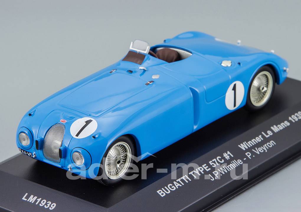 IXO 1:43 Bugatti 57C #1 Winner LM 1939 J.P.Wimille - P.Veyron LM1939