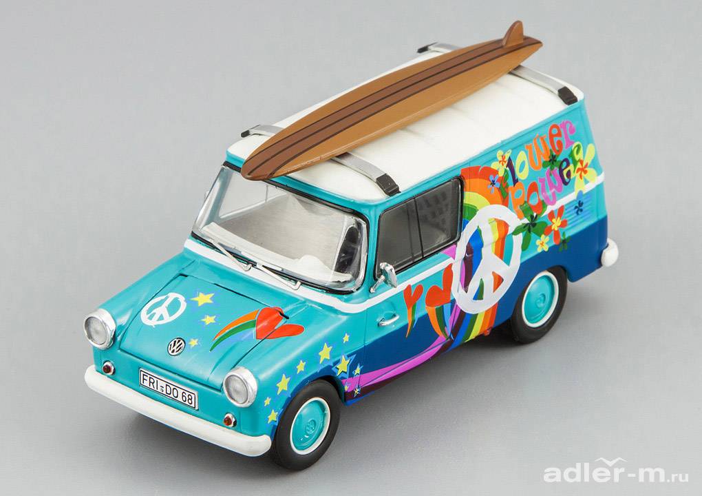 PREMIUM CLASSIXXS 1:43 Volkswagen Type 147 "Fridolin" (with surf boards) (blue-white) 11209