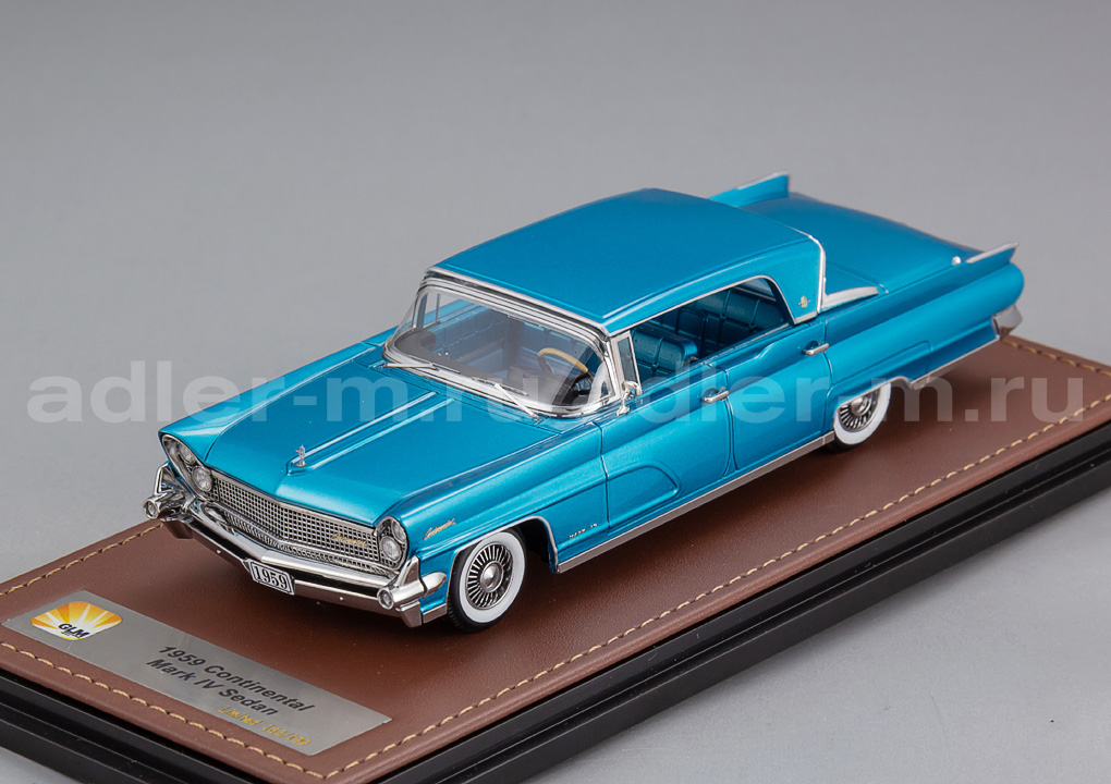 GLM + STAMP MODELS 1:43 Lincoln Continental Mark IV Sedan - 1959 (peacock green met) GLM102902
