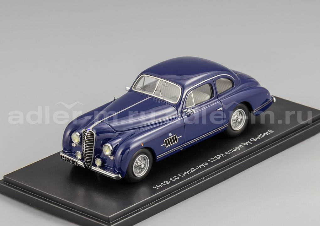 ESVAL MODELS 1:43 Delahaye 135M Coupe by Guilloré 1949-1950 (blue) EMEU43010A
