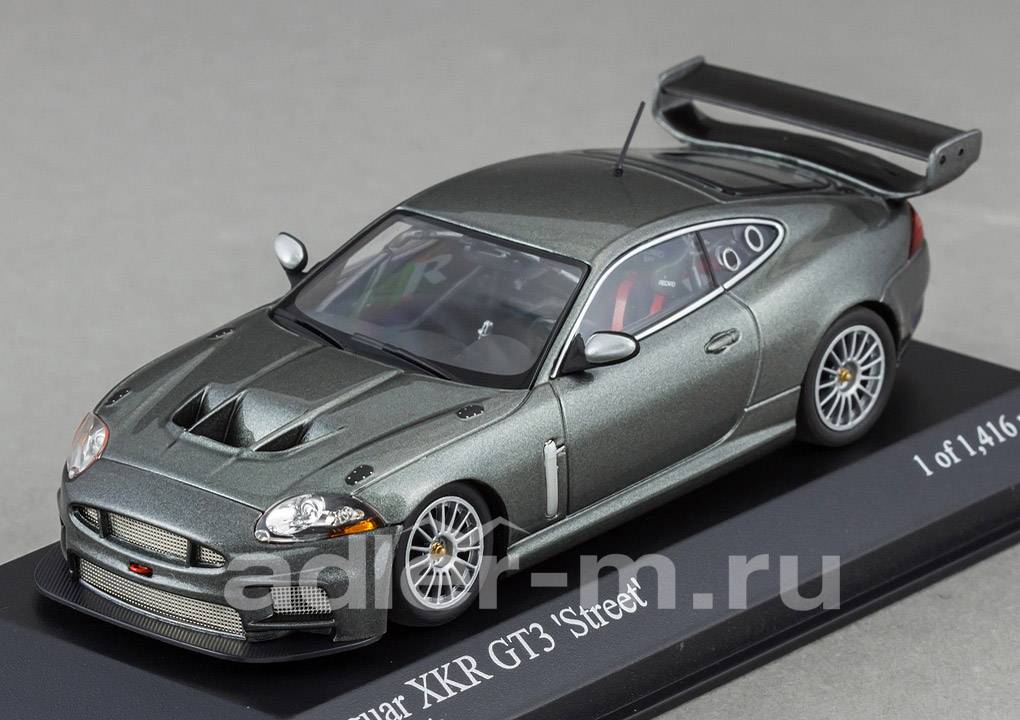 MINICHAMPS 1:43 Jaguar XKR GT3 2008 (grey metallic) 400081390