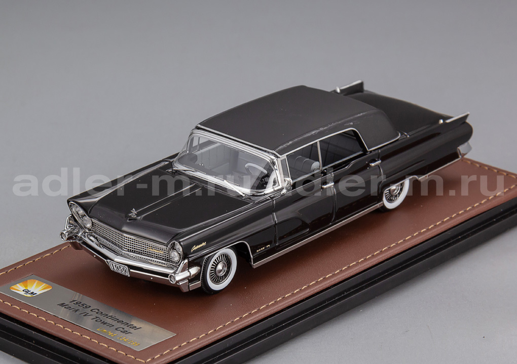 GLM + STAMP MODELS 1:43 Lincoln Continental Mark IV Town Car - 1959 (black) GLM103001