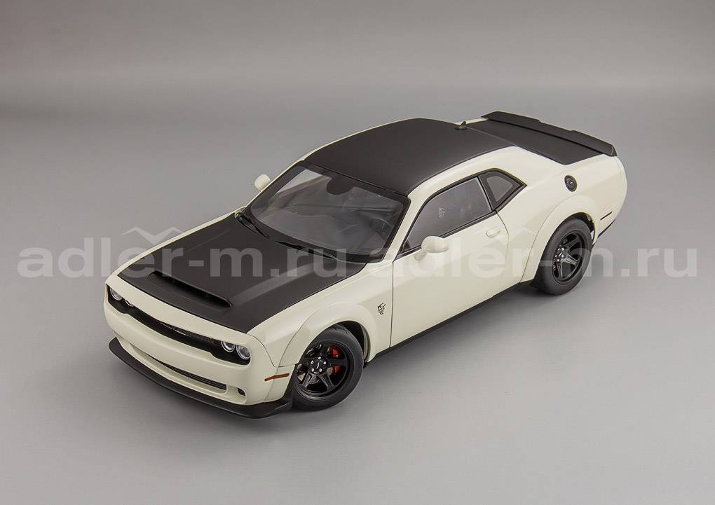 AUTOART 1:18 Dodge Challenger Demon SRT (knuckle white / satin black graphic package) 71746