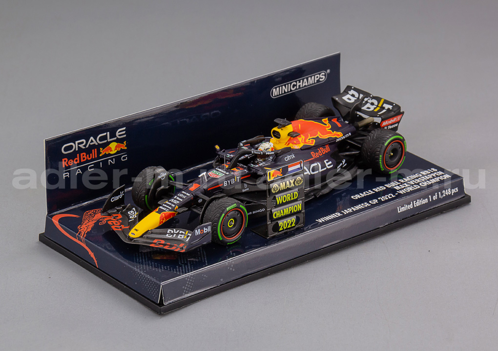 MINICHAMPS 1:43 Oracle Red Bull Racing RB18 #1 M.Verstappen Winner Japanese GP 2022 410221801