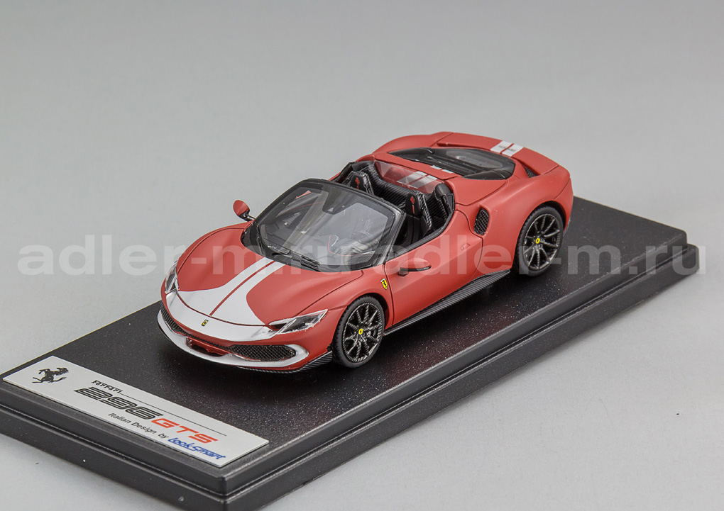 LOOKSMART 1:43 Ferrari 296 GTS (Rosso F1-75 with Assetto Fiorano/Blu Corsa Livery) LS538G