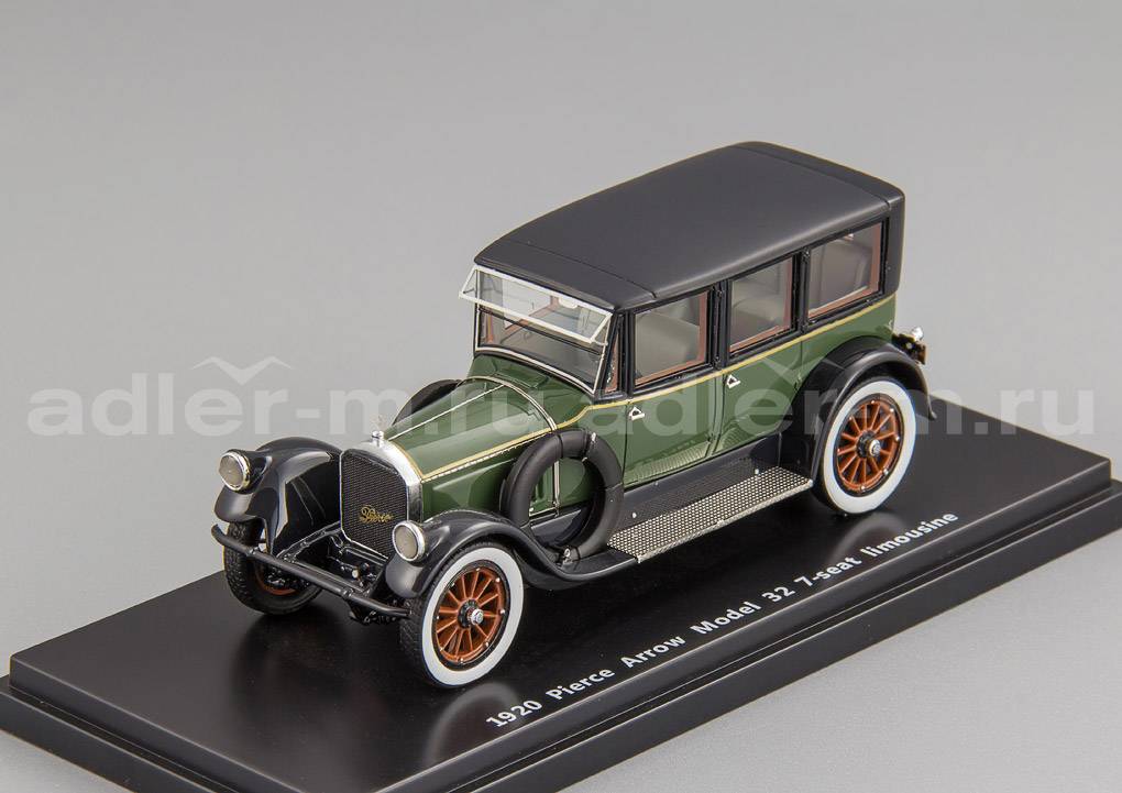 ESVAL MODELS 1:43 Pierce Arrow Model 32 7-Seat Limousine - 1920 (green / black) EMUS43043A