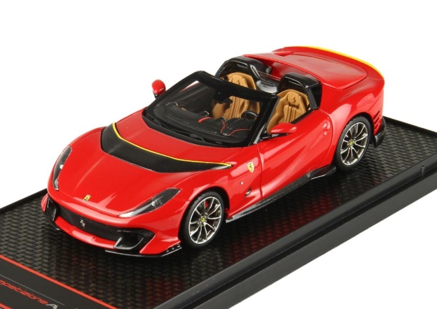 BBR MODELS 1:43 Ferrari 812 Competizone A Spider - 2022 (rosso corsa 322) BBRC263C3