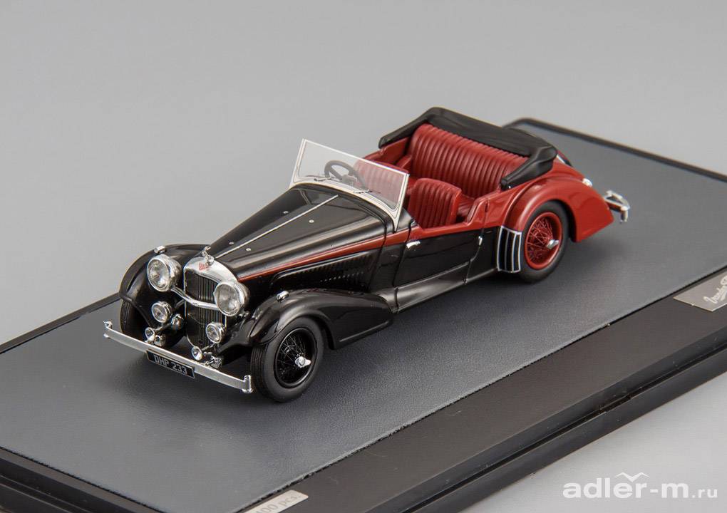 MATRIX 1:43 Alvis 4.3 Litre Tourer Cabriolet by Vanden Plas 1938 (black / red) MX10105-011