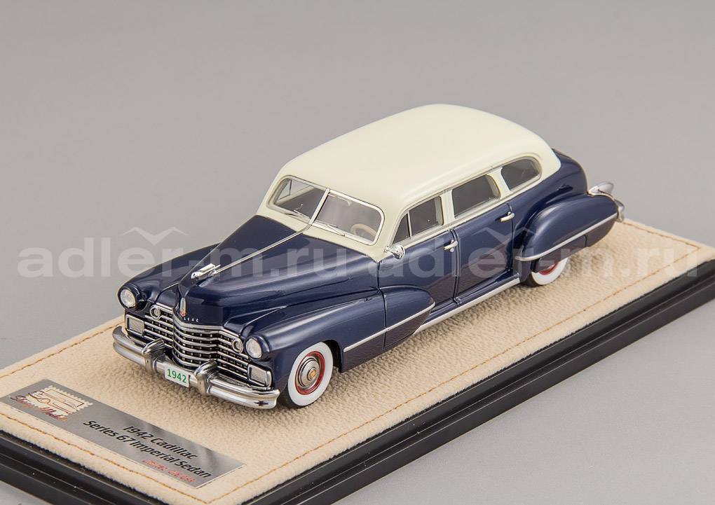 GLM (STAMP MODELS) 1:43 Cadillac Series 67 Sedan 1942 (blue / white) STM42802
