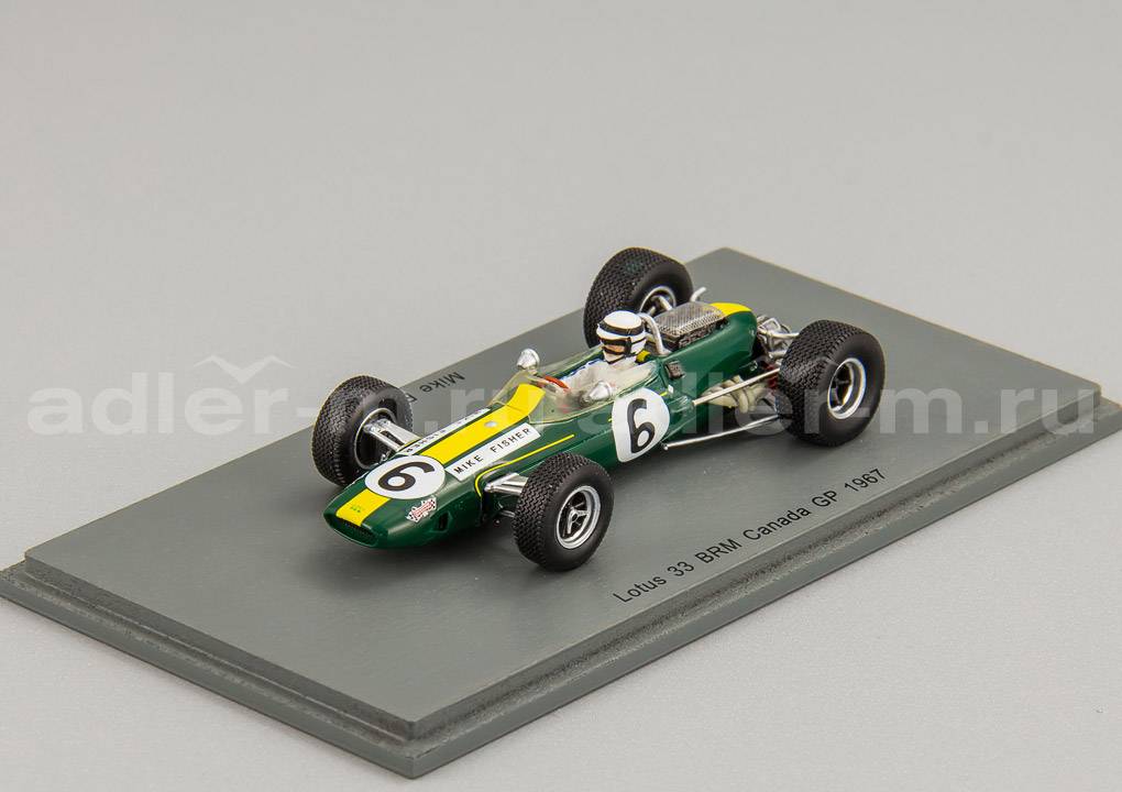 SPARK 1:43 Lotus 33 #6 Canadian GP 1967 Mike Fisher S7124