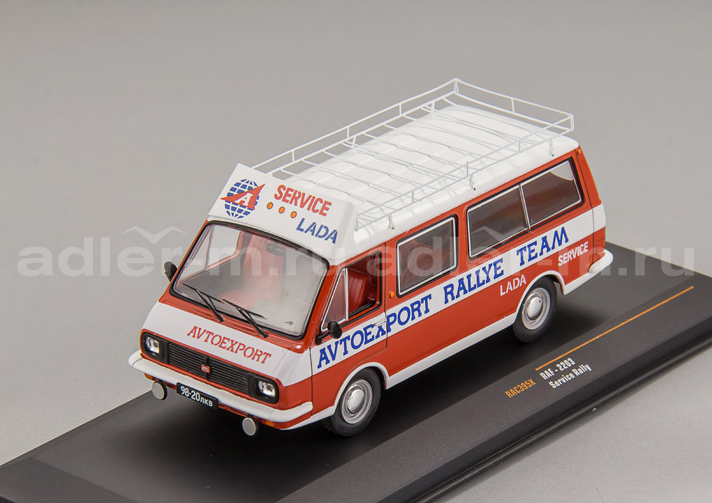 IXO 1:43 РАФ 2203, Assistance with roof rack and wheels RAC395