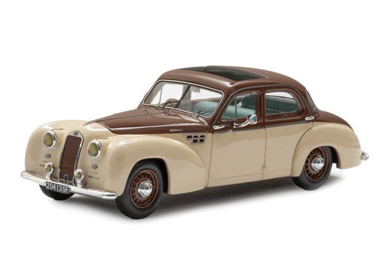ESVAL MODELS 1:43 Delage D6-3L sedan by Autobineau (open roof) - 1948-54 (beige / brown) EMEU43029B