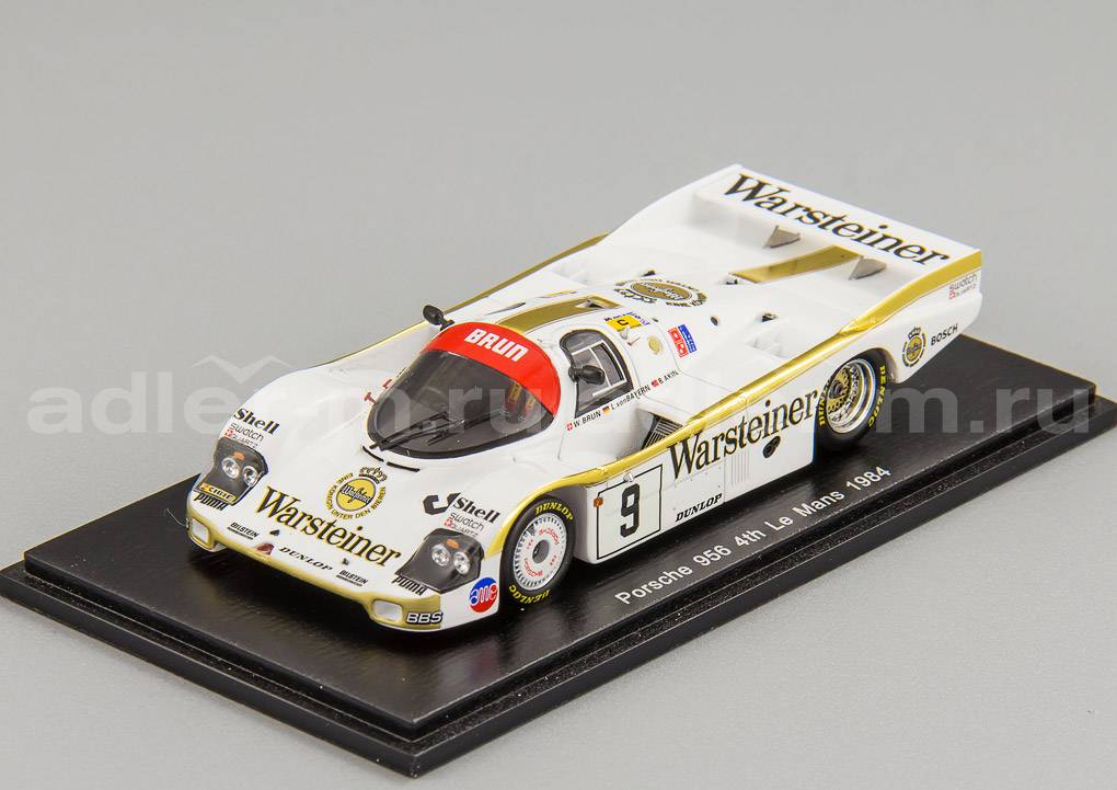 SPARK 1:43 Porsche 956 #9 Le Mans 1984 W. Brun - L. von Bayern - B. Akin S7504