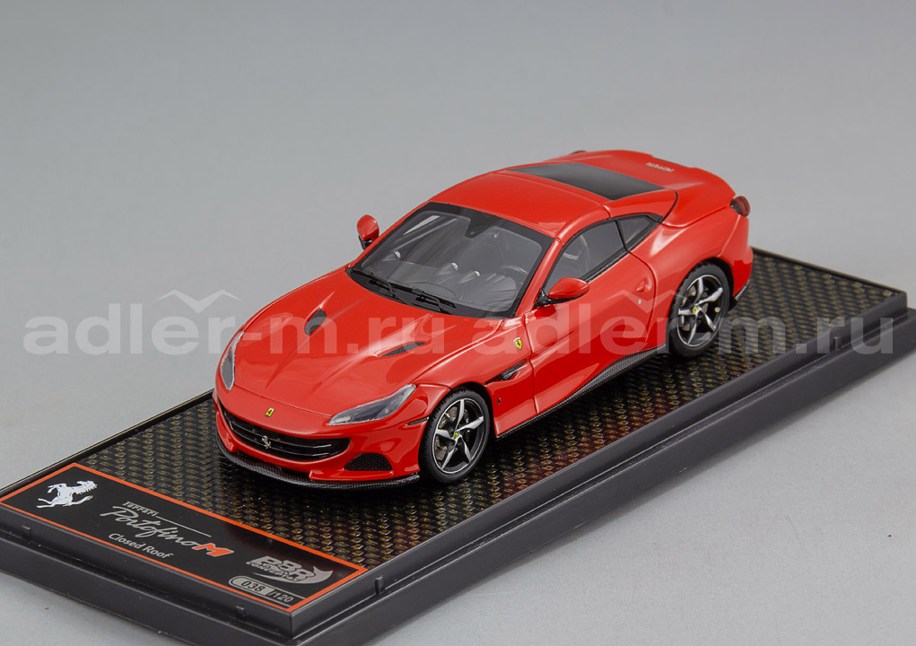 BBR MODELS 1:43 Ferrari Portofino M (modificata) Spider closed roof - 2020 (rosso corsa) BBRC250B