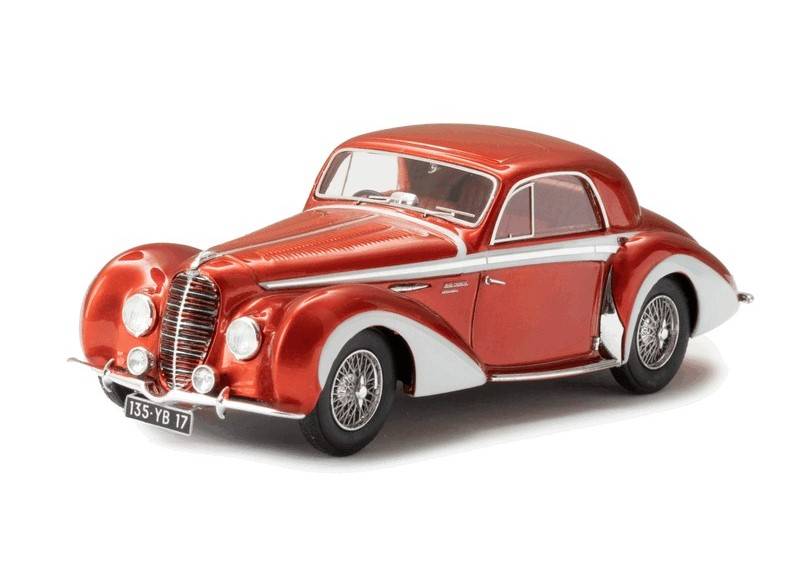 ESVAL MODELS 1:43 Delahaye 135 3-window coupe by Chapron - 1947 (maroon / beige) EMEU43017B