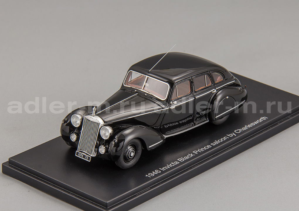 ESVAL MODELS 1:43 Invicta Black Prince Sedan of Charlesworth - 1946 (black) EMEU43008B