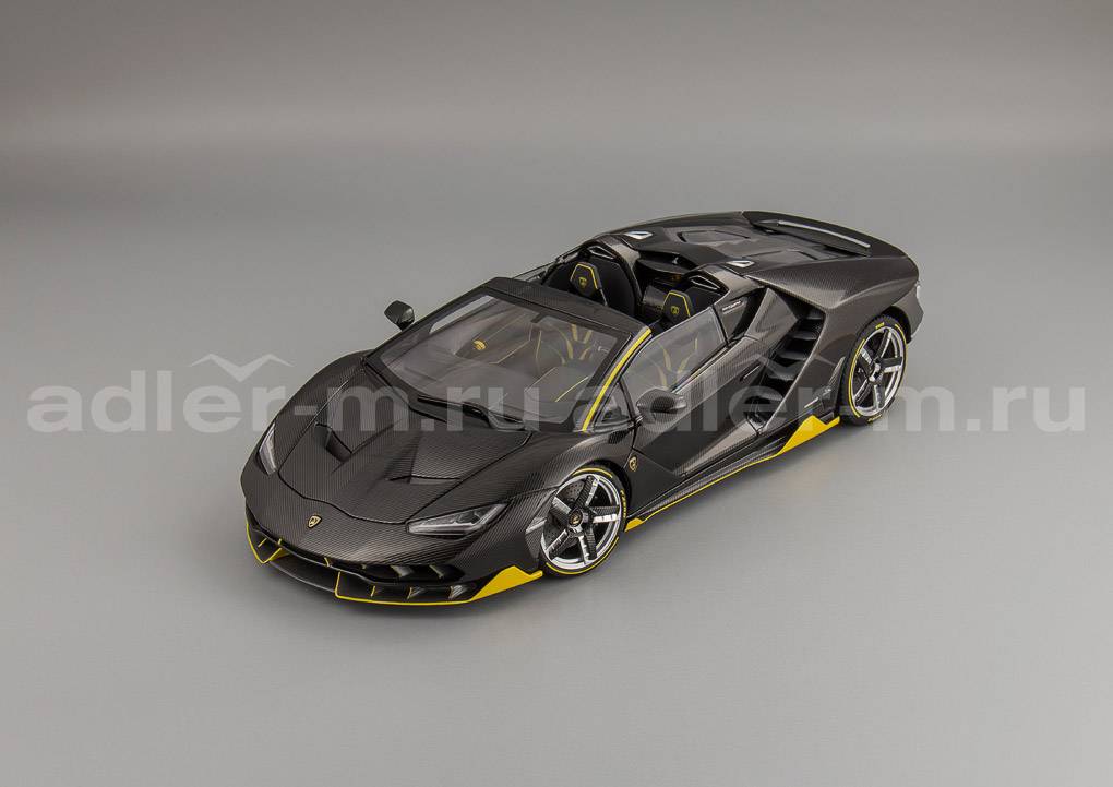 AUTOART 1:18 Lamborghini Centenario Roadster (carbon / yellow) 79119