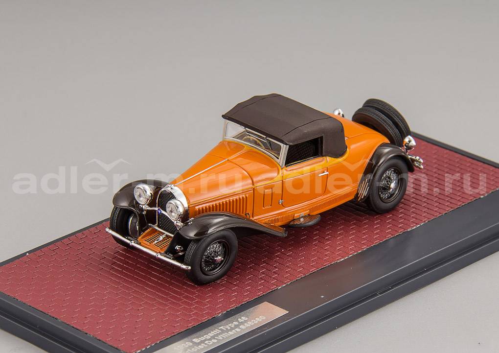 MATRIX 1:43 Bugatti Type 46 Cabriolet de Villars #46360 (закрытый) - 1930 (orange) MX50205-062