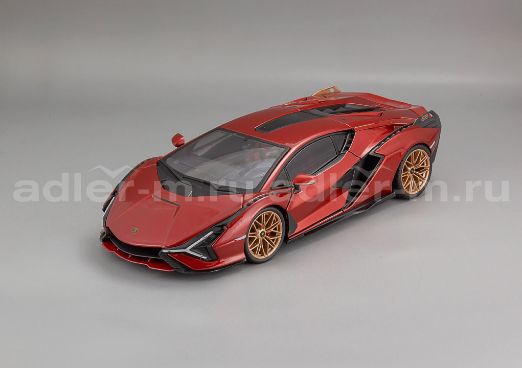 BBURAGO 1:18 Lamborghini Sian FKP 37 Hybrid - 2020 (red met) BU11046R