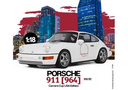 GT SPIRIT 1:18 Porsche 911 [964] Carrera Cup USA Edition - 1992 (white) GT995