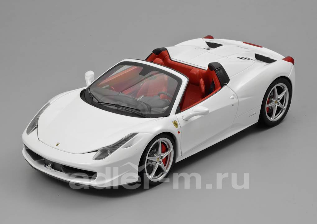 HOT WHEELS ELITE 1:18 Ferrari 458 Italia Spider 2011 (white) W1178