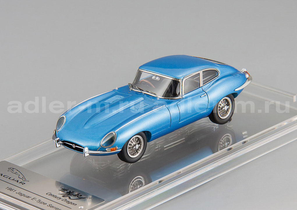 CENTURY DRAGON 1:43 Jaguar E-Type Series 1 Coupe 1961 (silver blue) CDJG-1004F