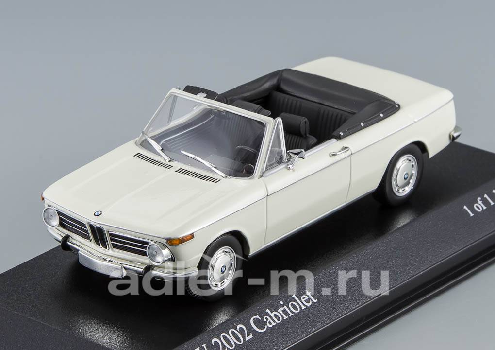MINICHAMPS 1:43 BMW 2002 Cabriolet E10 1971 (white) 400021134