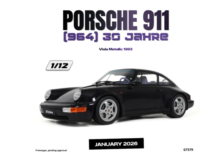 GT SPIRIT 1:12 Porsche 911 (964) "30 Jahre" - 1993 (viola met) GT579