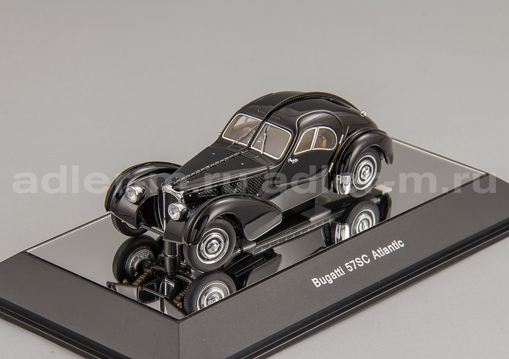 AUTOART 1:43 Bugatti Type 57SC Atlantic 1938 (black with disc wheels) 50946