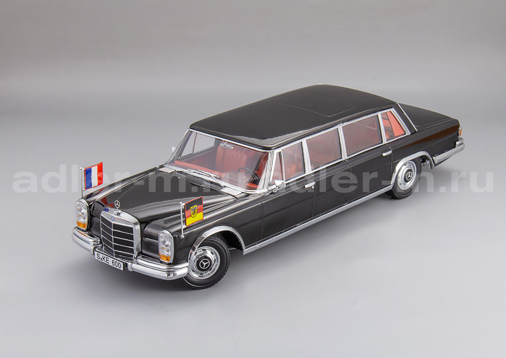 KK SCALE 1:18 Mercedes-Benz 600 W100 Pullman "Brandt/Pompidou" (black) KKDC181134
