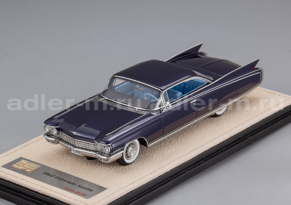 GLM + STAMP MODELS 1:43 Cadillac Eldorado Seville - 1960 (York Blue Metallic) STM60003
