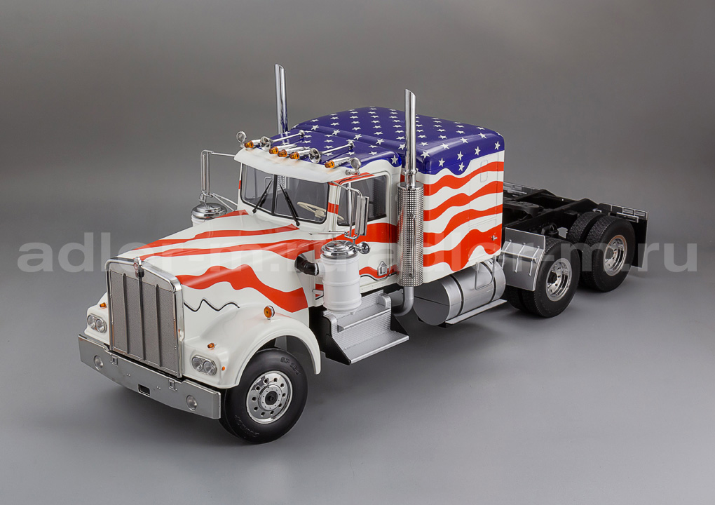 ROAD KINGS 1:18 Kenworth W900 Stars & Stripes (white/red/blue) RK180125