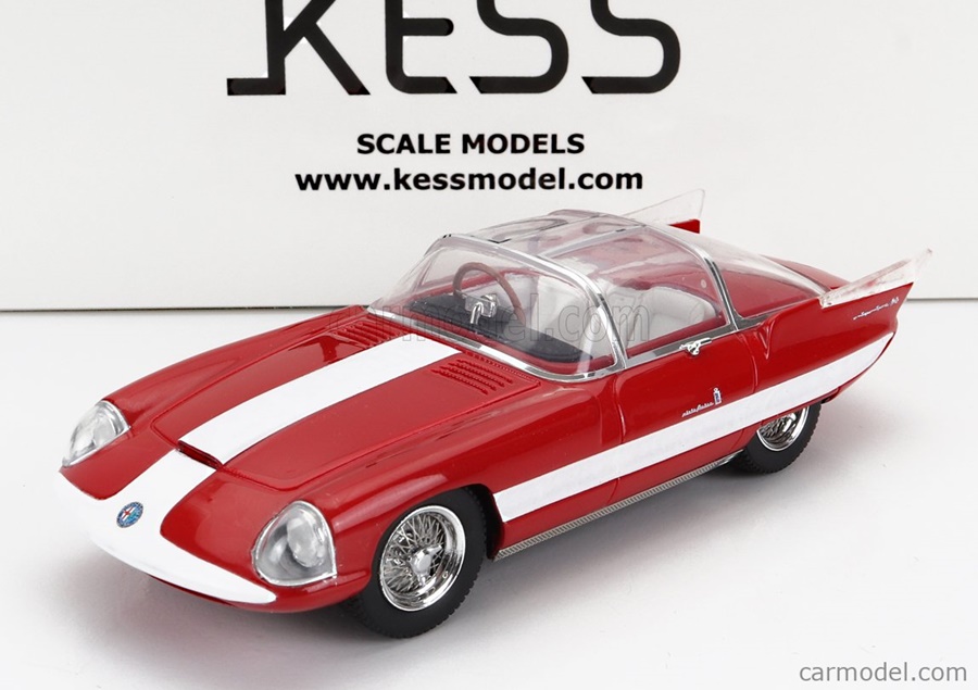 KESS SCALE MODELS 1:43 Alfa Romeo 6C 3000 Superflow I Pininfarina - 1956 (red / white) KE43000320