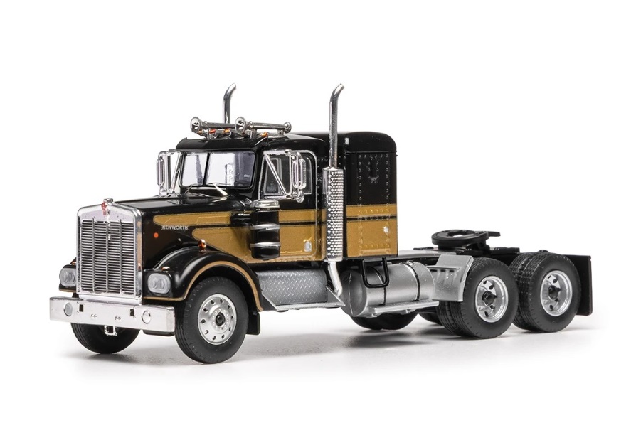 IXO 1:64 Kenworth W925 со спальником - 1970 (Black/Gold) 64TR020A