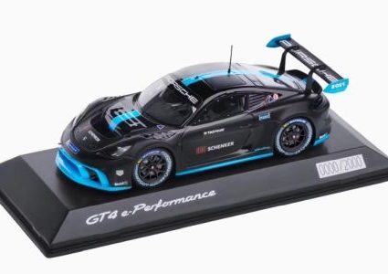 SPARK 1:43 Porsche Cayman GT4 e-Performance (black/blue) WAP0204150PCAY