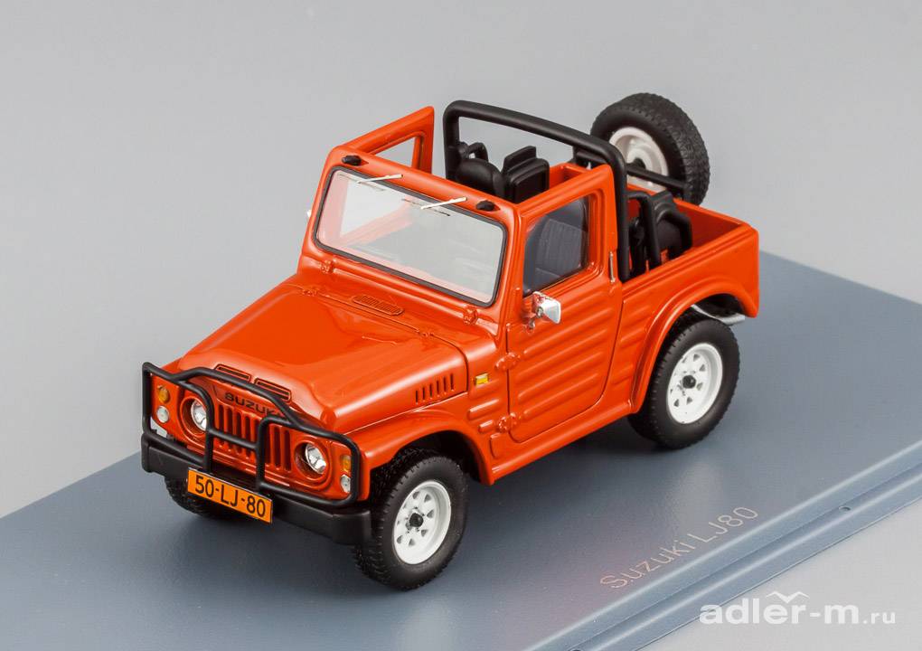 NEO 1:43 Suzuki LJ80 4х4 Open Canopy 1980 (red/orange) NEO44005