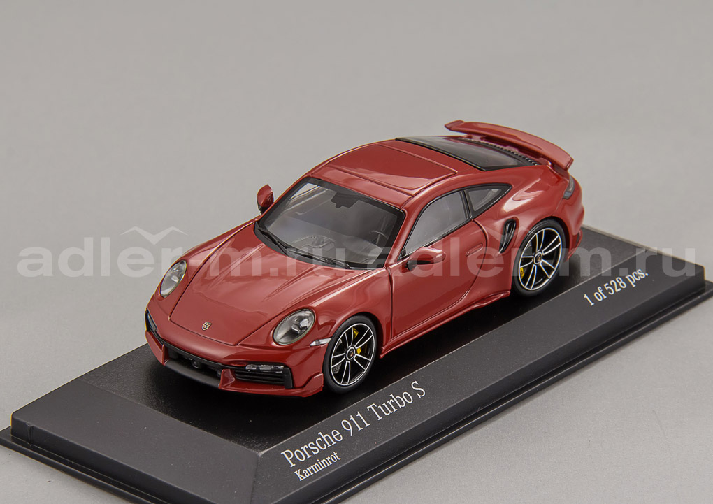 MINICHAMPS 1:43 Porsche 911 (992) Turbo S Coupe Sport Design - 2021 (red) 410060070