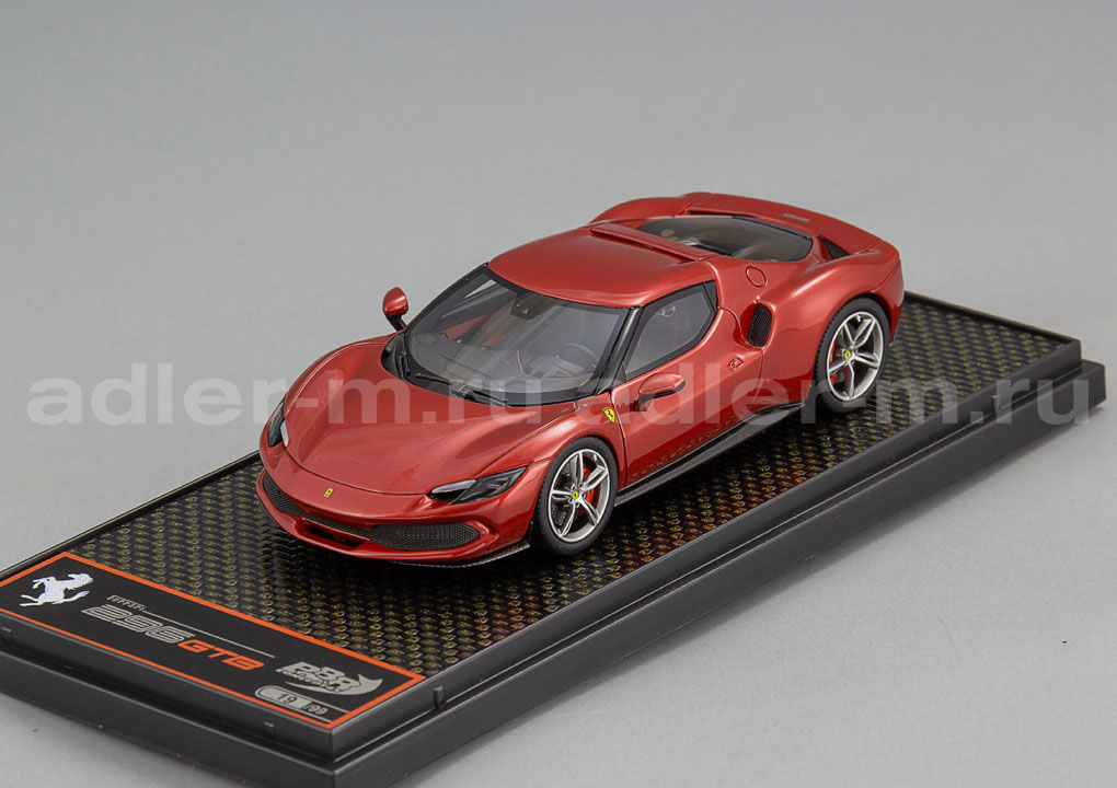 BBR MODELS 1:43 Ferrari 296 GTB Hybrid 830HP V6 - 2021 (rosso imola, silver rims) BBRC264B