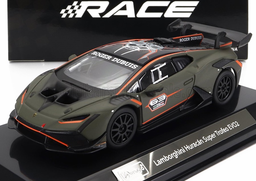 BBURAGO 1:43 Lamborghini Huracan LP620-2 EVO #63 Super Trofeo - 2019 (УЦЕНКА!) BU38305_DIS