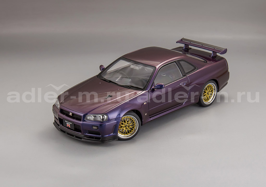 AUTOART 1:18 Nissan Skyline GT-R (R34) V-SPEC II 2002 W/BBS LM wheels (midnight purple) 77403